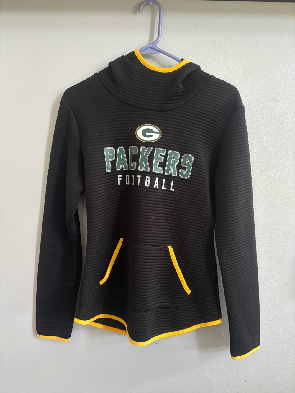 NFL Women's Black Pullover Hoodie with Yellow Trim